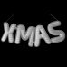 Χριστουγεννιάτικη Επιγραφή "XMAS" Ασημί με 3D Φωτισμό LED (30cm)